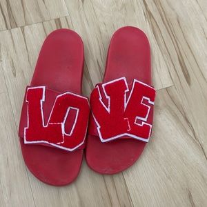 Tory Burch sport love slides size 10